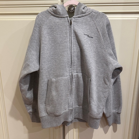 Zara Other - Zara Light Gray Zip-Up Hoodie